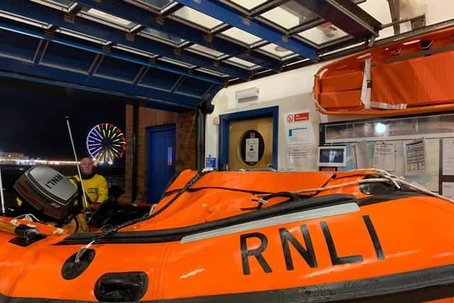 Blackpool RNLI deployed a lifeboat to collect a casualty from the water. Pic by RNLI Blackpool.