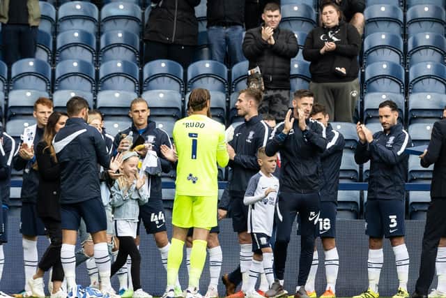 A guard of honour for Paul Gallagher before the game at Deepdale