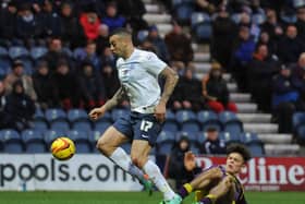 Preston striker Craig Davies is fouled by Jack Grealish, playing on loan for Notts County, in February 2014