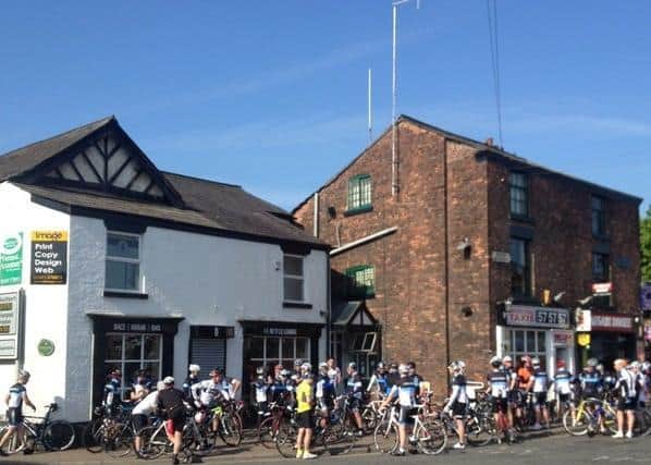 The Harry Middleton Cycling Club meeting outside The Bicycle Lounge