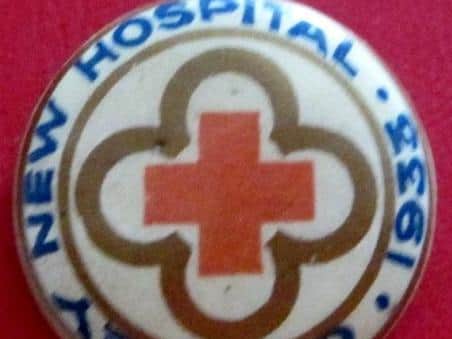 Commemorative pin badges marked the opening of Chorley New Hospital  in 1933. Picture courtesy of Stuart Clewlow