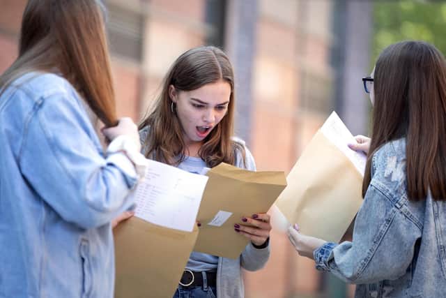 Students across the country are receiving their GCSE results which have been determined by teachers after this year's exams were cancelled.