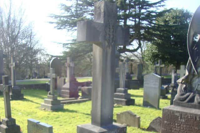 The  Heald family gravestone in Chorley Cemetery. Picture courtesy of Stuart Clewlow