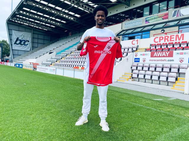 Morecambe's new signing Shayon Harrison