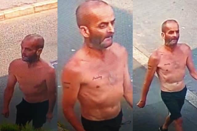 Police want to speak to this man in connection with a racially aggravated incident in Bacup. (Credit: Lancashire Police)