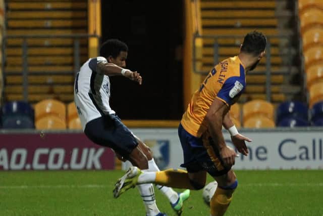 Scott Sinclair scores his second goal of the night at Mansfield