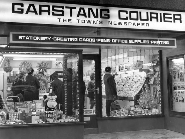 Garstang Courier office in Church Street, Garstang, in the 1980s