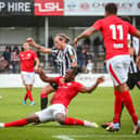 Match action from Chorley against Brackley Town (photo: Stefan Willoughby)