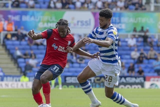 Daniel Johnson in action during PNE's defeat to Reading