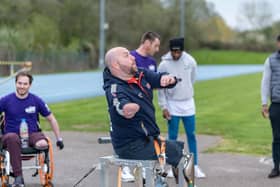 British Army veteran and Invictus Games gold medallist Dave Watson, from Preston,  training here for the discus throw. Picture by Shaun Richardson