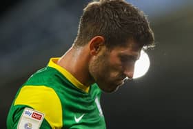 Ched Evans during PNE's 1-0 defeat to Huddersfield.