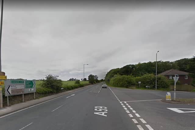 A section of the A59 Liverpool Road near Tarleton has been closed since 4.40am after a crash at the junction with Croston Road. Pic: Google