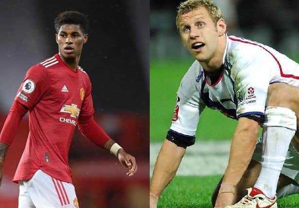 Marcus Rashford (left) and Rob Burrow (right) are among the five nominees for the best authored documentary.