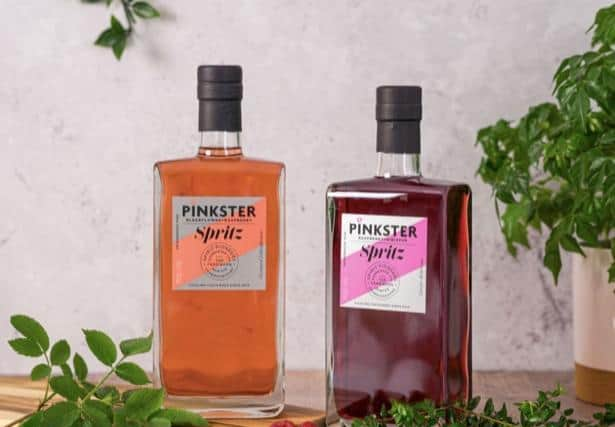 Pinkster Spritz  is available in two flavours, Raspberry & Hibiscus and Elderflower & Raspberry