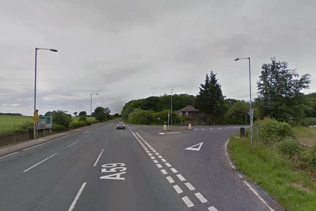 A man has been hospitalised after a car and a lorry collided at junction of Liverpool Road and Croston Road in Rufford. (Credit: Google)
