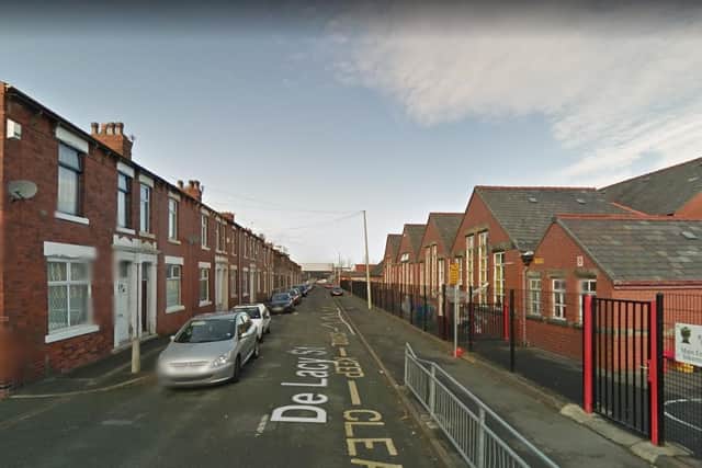 Police uncovered a cannabis farm inside a home just yards from The Roebuck Primary School in De Lacy Street, Ashton on Tuesday afternoon (August 17). Pic: Google