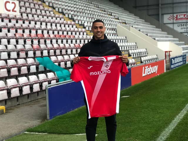 Courtney Duffus was announced as a Morecambe player on Thursday Picture: Morecambe FC