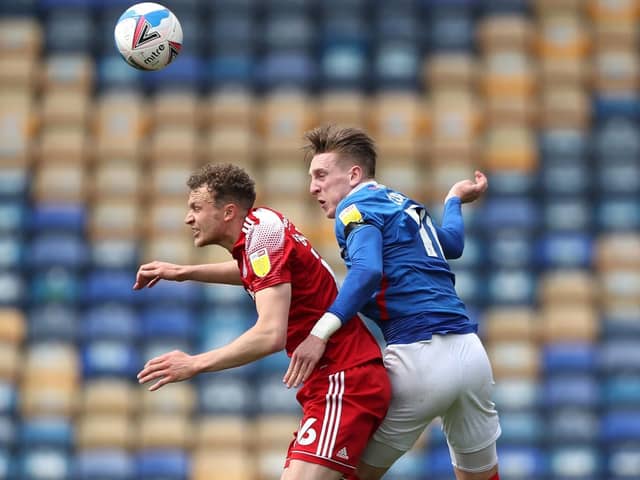 Ronan Curtis in action against Accrignton Stanley.