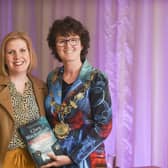 Fylde mayor Elaine Silverwood with author Clare Mackintosh