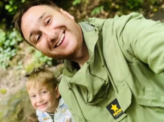 Tragic Nathan Aspin with his son Blake
