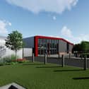 A computer generated image of the revamps construction facility at Preston's College