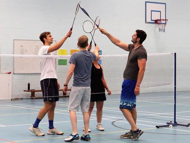 Parbold Badminton Club members in action