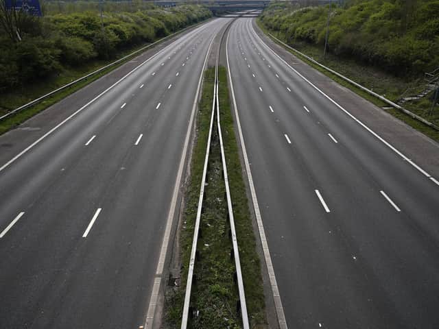 The M6 is partially closed due to a broken down vehicle