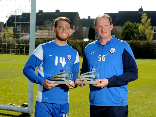 New Fleetwood Town man Joe Garner alongside his current head coach Simon Grayson in their PNE days.