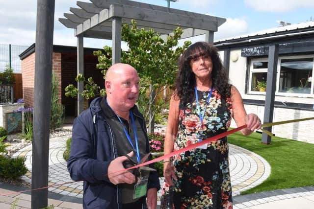 The sensory garden was opened by local actor Brian Young last Friday