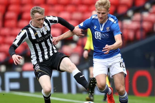 Ali McCann in action for St Johnstone against St Mirren at Hampden Park