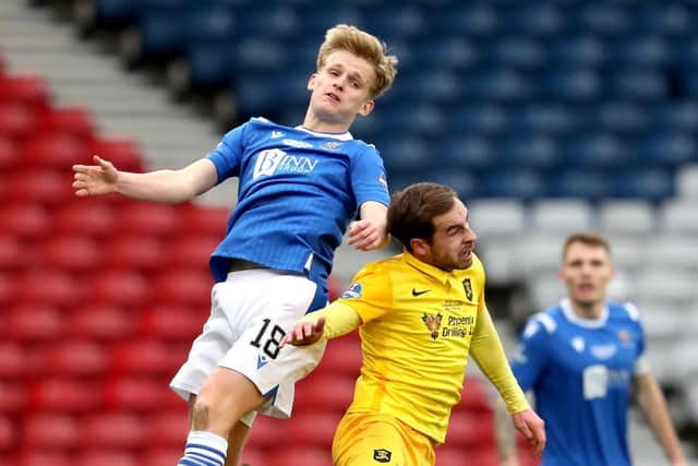 Ali McCann in action for St Johnstone against Livingston in the Scottish League Cup final