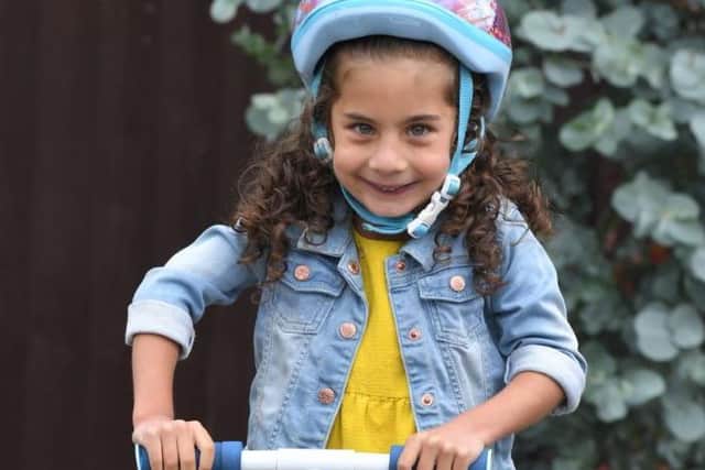Five year old Riziah was hit by an electric scooter in London