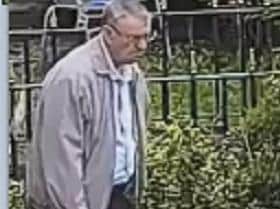 The footage shows 79-year-old murder victim Bill Howard outside his home at 15 St James Street, Accrington at around 2.15pm on Tuesday, August 24 - the last sighting of him before the discovery of his body four days later on August 28