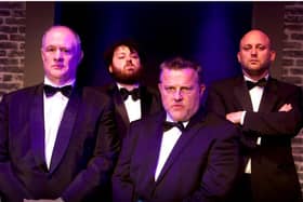 The cast of the comedy Bouncers at Chorley Theatre this month