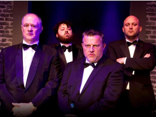The cast of the comedy Bouncers at Chorley Theatre this month