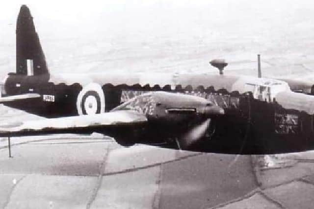 A Wellington Bomber. It was a Wellington which crashed over the Pennine Moors in 1943.  Picture courtesy of Stuart Clewlow