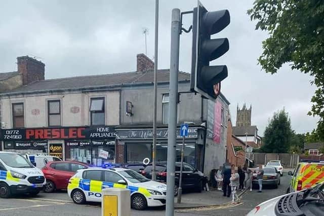 A car smashed into the front of a hair and beauty salon in Ashton-on-Ribble following a collision. (Credit: Ashton & PR2 Community Group)
