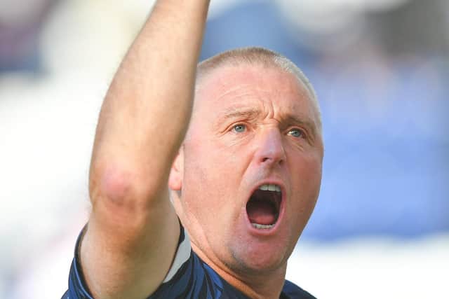 Victory salute from PNE head head coach Frankie McAvoy