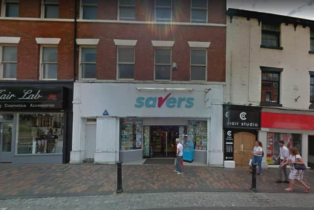 Police arrested a pair of suspects after thieves broke into the Savers discount beauty shop in Friargate last night (Sunday, September 5). Pic: Google