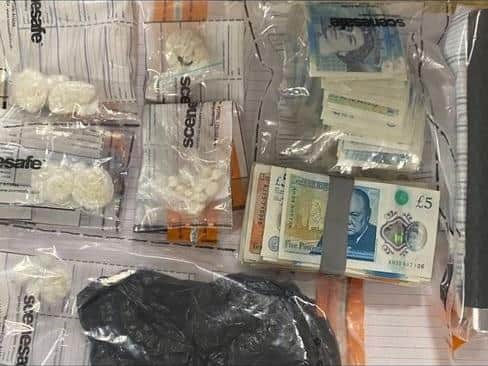A 15-year-old boy was arrested by police in Preston on Friday night (September 3) after he was found with a stash of Class A and B drugs, and £450 in cash. Pic: Lancashire Police