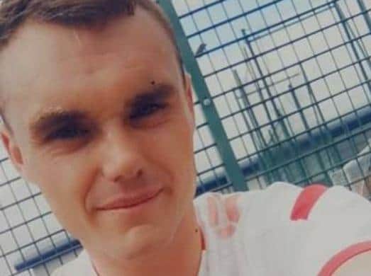 Joseph Gallagher, 26, from Chorley, is described as 6ft tall with a slim build and short, brown hair. He has a distinctive tattoo on the left side of his chest and normally wears tight tracksuit tops and bottoms. Pic: Lancashire Police