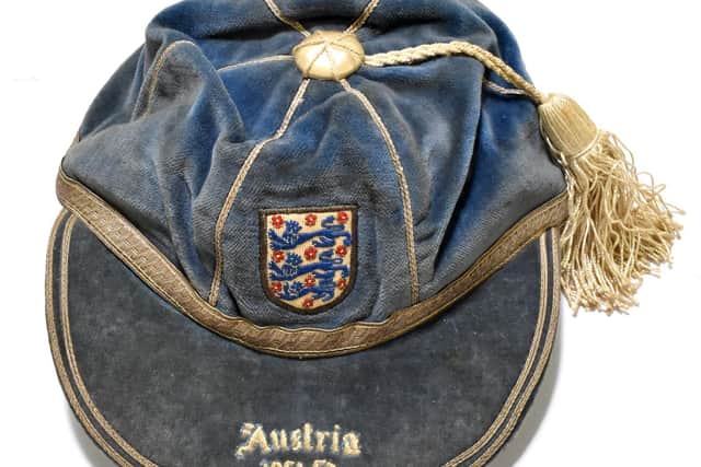 Sir Tom Finney’s England cap from the famous ‘Lion of Vienna’ game in 1952