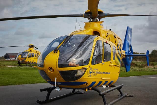 The North West Air Ambulance whose crews saved Dave Jackson's life after a horrific boating accident in Morecambe.