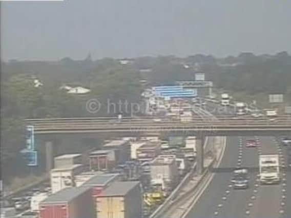 The M6 is closed between J17 - J18 after a serious crash in Cheshire today (Tuesday, September 7)
