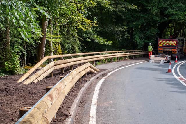 The timber-clad are being installed along the A683 in the north of Lancashire, including the Crook O’ Lune, Hornby, and Greta Bridge near the village of Tunstall.