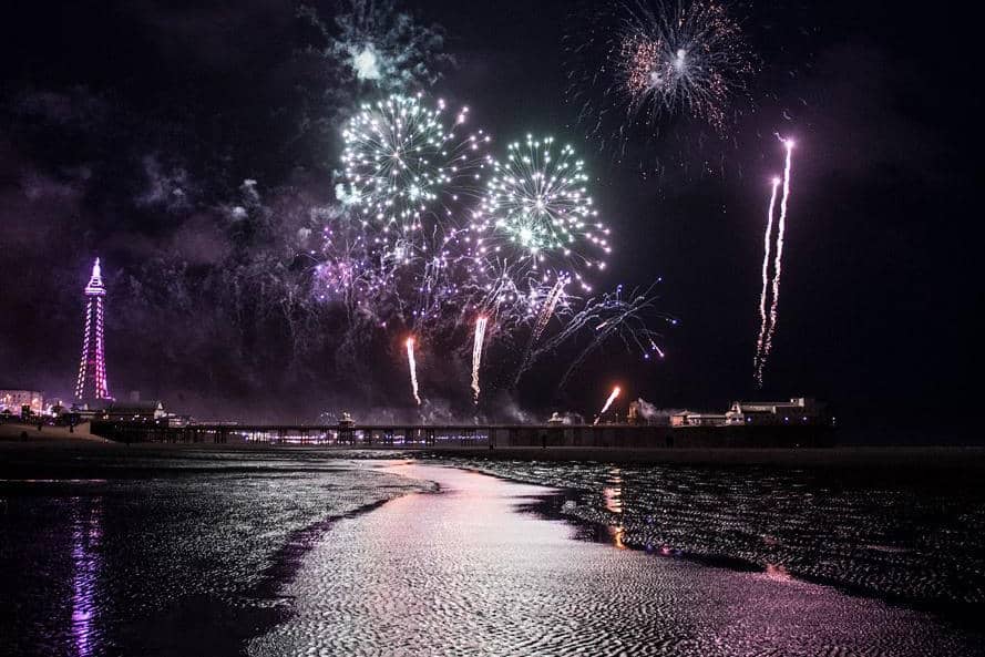 Fireworks alternate Saturdays until October 23 on Blackpool Promenade