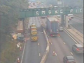 National Highways have confirmed lane closures will remain in place on the M6 as emergency repairs are made to a railway bridge.