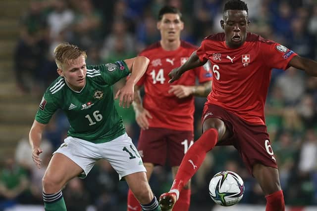 PNE new boy Ali McCann in action for Northern Ireland against Switzerland on Wednesday (Getty Images)