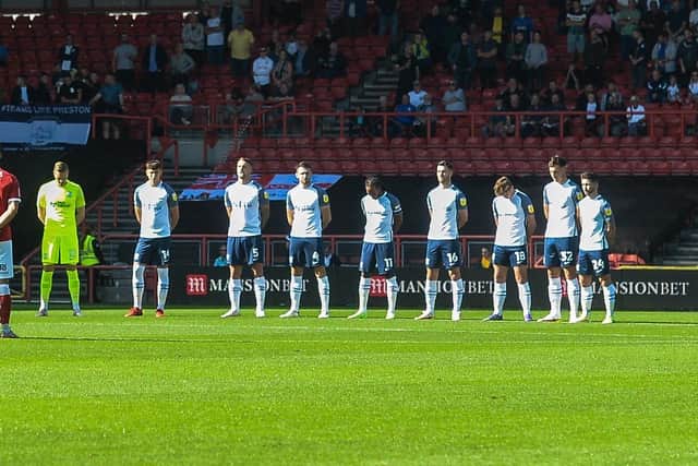 The players observed a minute’s silence to mark the 20th anniversary of the terrorist attacks in New York