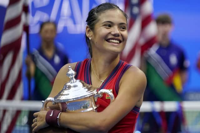 Emma Raducanu after her US Open triumph